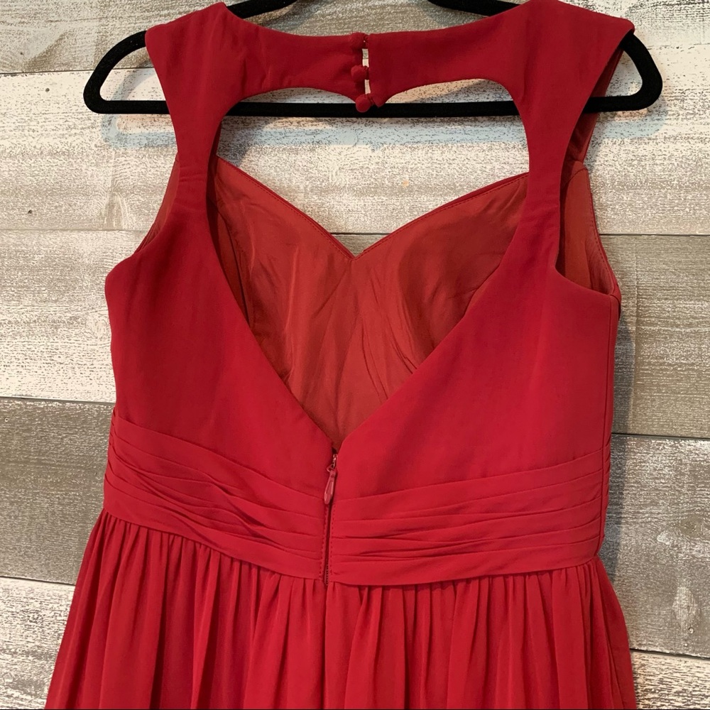 Red Azazie Heart Keyhole Gown, Bridesmaid, Prom